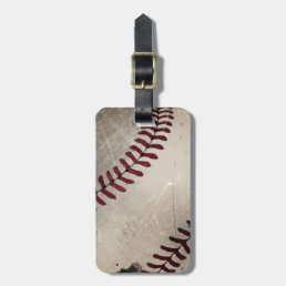 Personalized Cool Vintage Grunge Baseball Luggage Tag