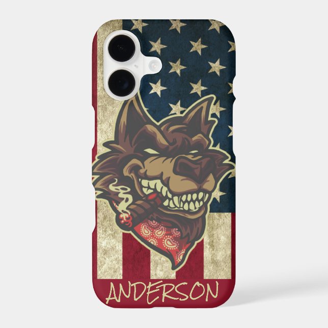 Personalized Cool Wolf Iphone Case (Back)