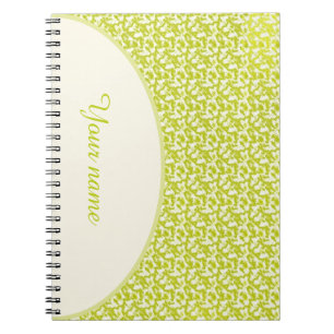 Personalized cool yellow pattern notebook