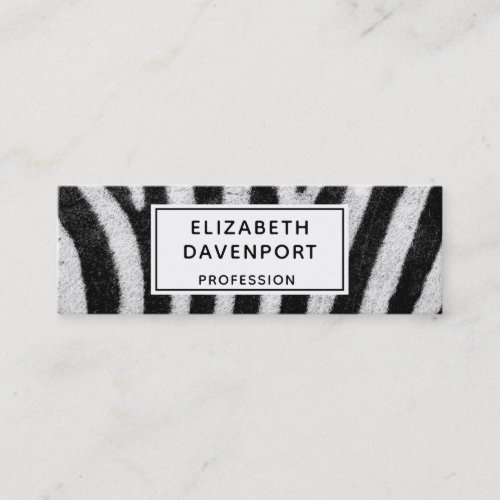 Personalized Cool Zebra Pattern Texture Mini Business Card