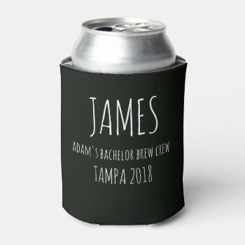 Personalized Coolies  Wedding Bachelor Can Cooler by MoeWampum at Zazzle