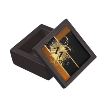 Personalized Copper Black And Monogram Keepsake Box by monogramgiftz at Zazzle