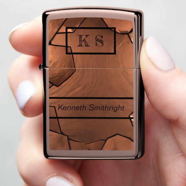 Personalized Copper Flame Companion Zippo Lighter (In Hand)