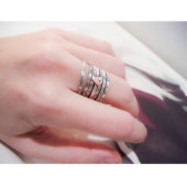 Personalized Copper Heart Seven Ring Set (Hand)