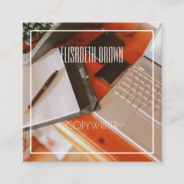 Personalized Copywriter Typewriter Business Card (Front)