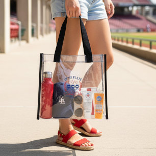 Personalized Coquette Baseball Stadium Clear Tote Bag