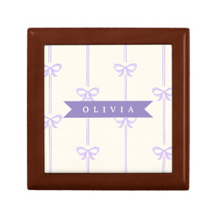Personalized Coquette Bow Name Girly Aesthetic Gift Box