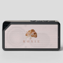 Personalized Coquette Croissant Pink Ribbon Bluetooth Speaker