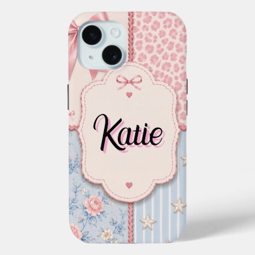 Personalized Coquette Patchwork Phone Case