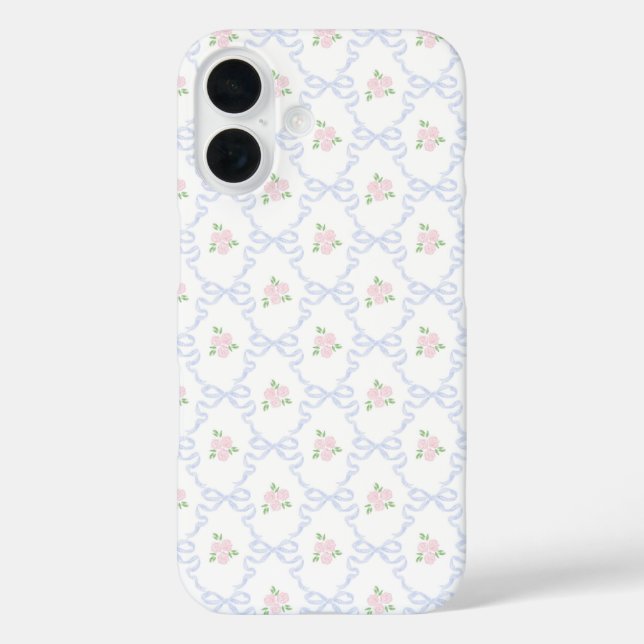 Personalized Coquette Preppy Floral  Case-Mate iPhone Case (Back)
