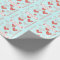 Personalized Coral Aqua Hearts Holiday Paper