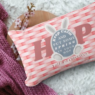 Personalized Coral Easter Bunny Basket