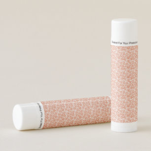 Personalized Coral Swirl Lip Balm