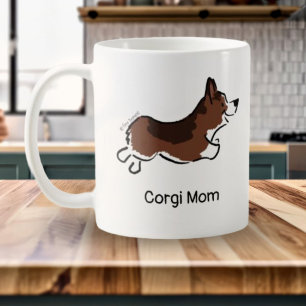 Personalized Corgi Cartoon Simple White Coffee Mug