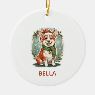 Personalized Corgi Christmas Ornament