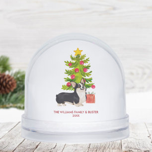 Personalized Corgi Dog Christmas Snow Globe