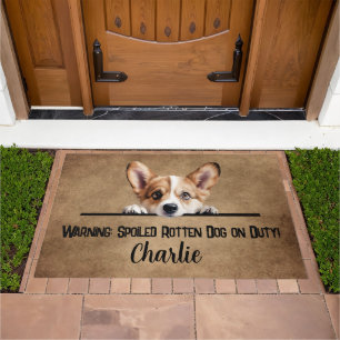 Personalized Corgi Dog Doormat