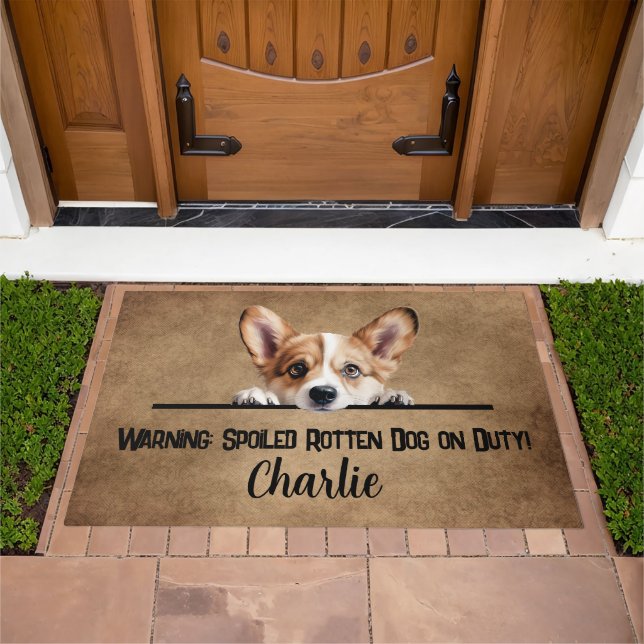 Personalized Corgi Dog Doormat (Outdoor)