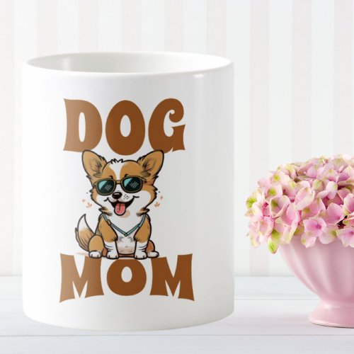 Personalized Corgi Dog Mom Custom Text   Coffee Mug