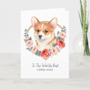  Personalized  Corgi Dog Mom Mother's Day Holiday Card