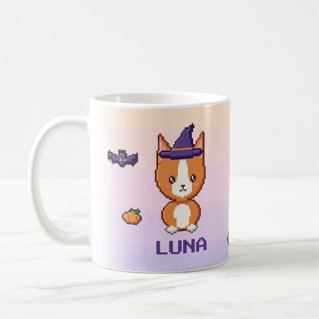 Personalized Corgi Halloween Mug (Left)
