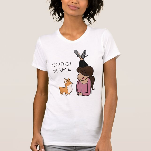 Personalized Corgi Mama T-Shirt (Front)