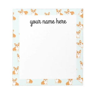 Personalized Corgi Notepad