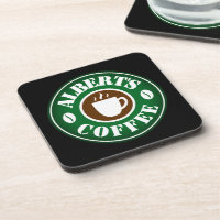 Personalized cork back coffee and drink coasters