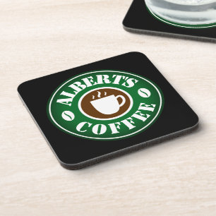 Personalized cork back coffee and drink coasters