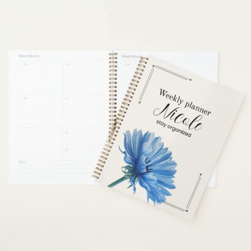 Personalized Cornflower Weekly Planner