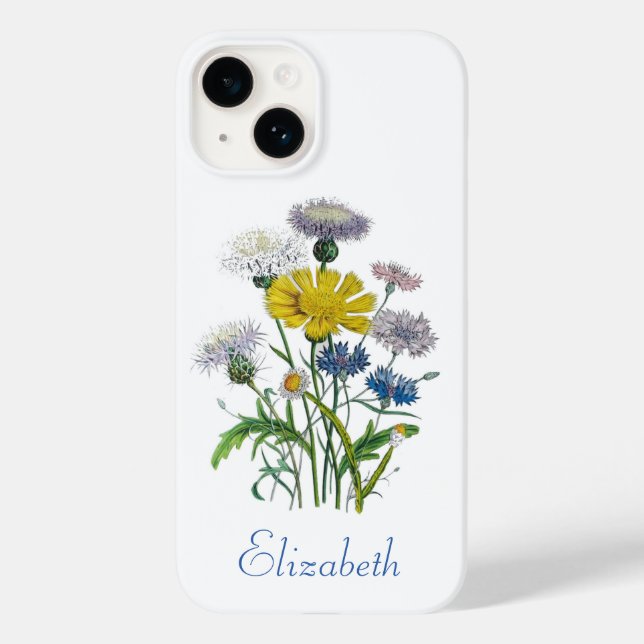 Personalized Cornflowers Case-Mate iPhone Case (Back)