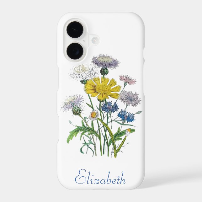 Personalized Cornflowers Iphone Case (Back)