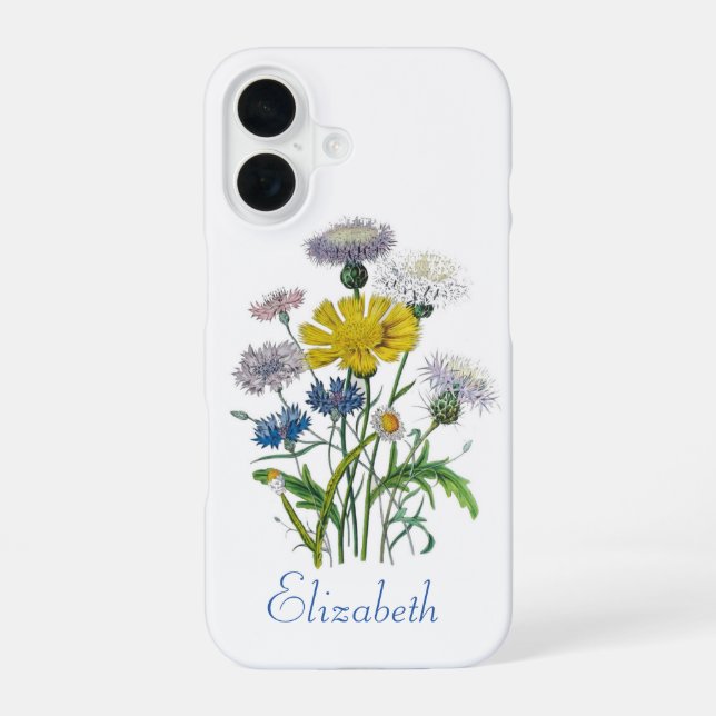Personalized Cornflowers Iphone Case (Back)