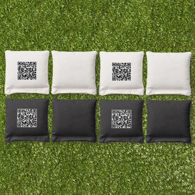 Personalized Cornhole Bags With Custom QR Code (Set)