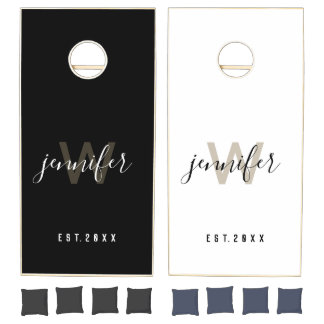 Personalized Cornhole Set with Initial & Name