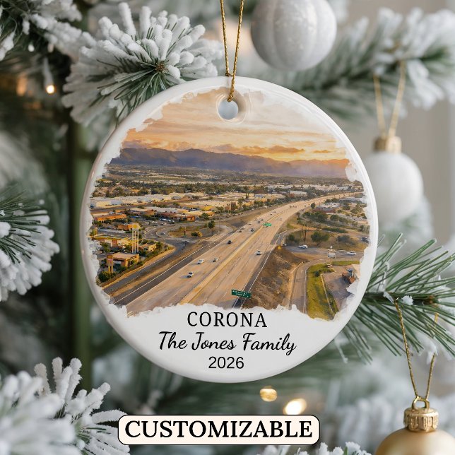 Personalized Corona Ornament, Custom California Ceramic Ornament (Creator Uploaded)
