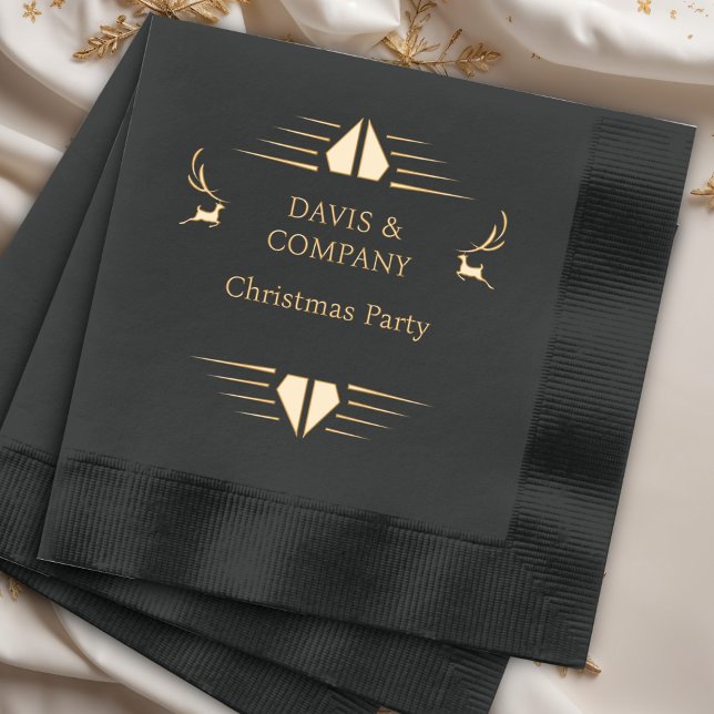 Personalized Corporate Christmas Party Foil Napkins (Creator Uploaded)