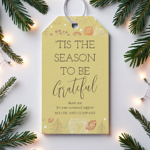 Personalized Corporate Christmas Thank You Gift Tags