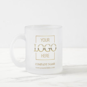 Personalized Corporate Company Logo Branding Frosted Glass Coffee Mug