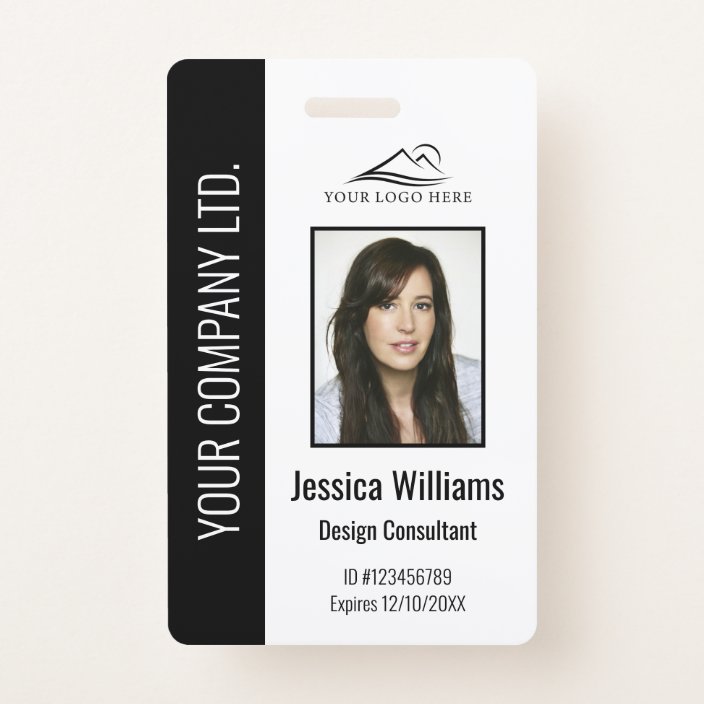 Personalized Corporate Employee Black ID Badge | Zazzle.com