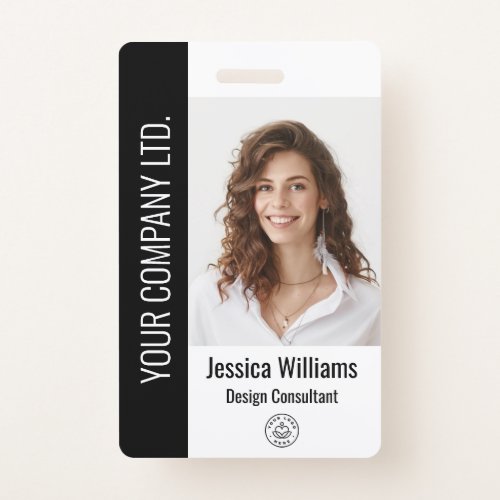 Personalized Corporate Employee Black ID Badge