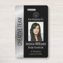 Personalized Corporate Employee Black Silver ID Badge