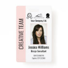 Personalized Corporate Employee Blush Pink ID