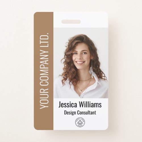 Personalized Corporate Employee Brown ID Badge