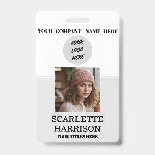 Personalized Corporate Employee Business lo clip Badge