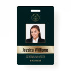 Personalized Corporate Employee Gold Green ID