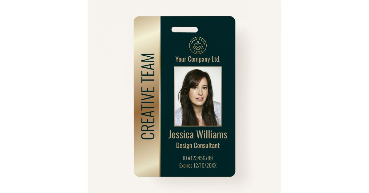 Personalized Corporate Employee Green ID Badge