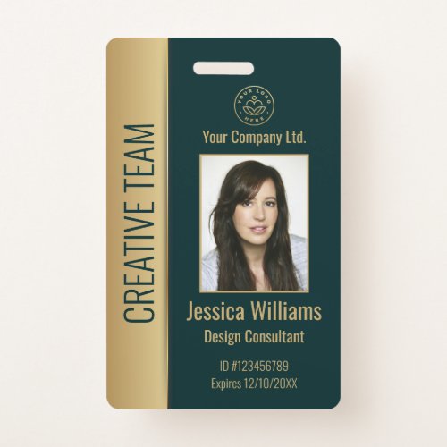 Personalized Corporate Employee Green ID Badge