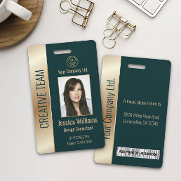 Personalized Corporate Employee Green ID  Badge