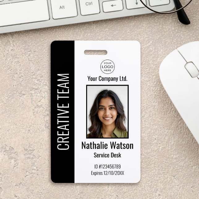 Personalized Corporate Employee ID Badge Black (Creator Uploaded)